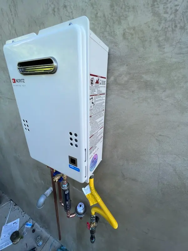 Tankless water heater installation for Belair - Edison homes